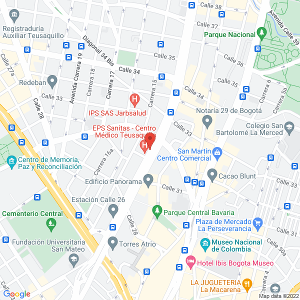 Map of Corporación Educativa San Agustín