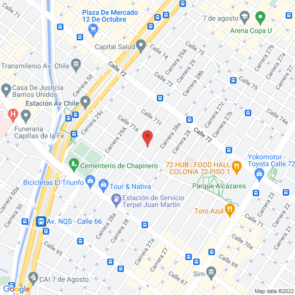 Map of San Martín Obregón & Cía.