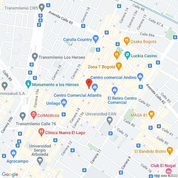 Map of The Tea House Ltda.