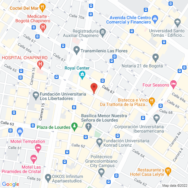 Map of Gonzalez De La Espriella Abogados S.A.S.