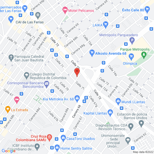 Map of Acarreos Y Mudanzas De La 68
