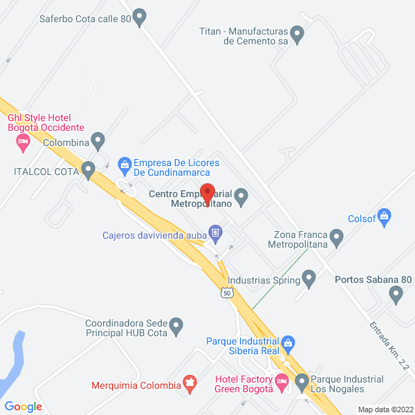 Map of Inmadica Andina