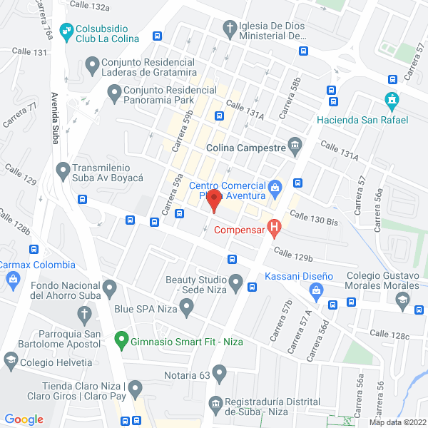 Map of Academia Actual Auto Niza