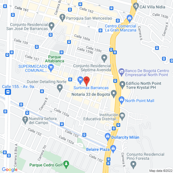 Map of Boypan Materia Prima Para Panaderias