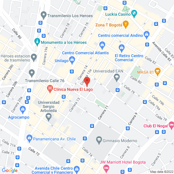 Map of Clinicas Prosalud