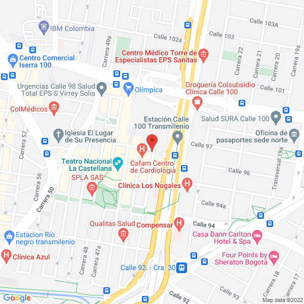 Map of Hotel Castellana 100