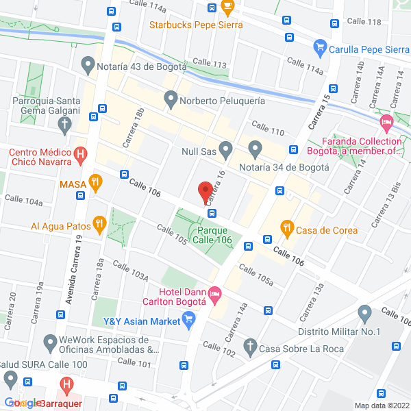 Map of Edgar Amaya Clínica De Endodoncia S.A.S.