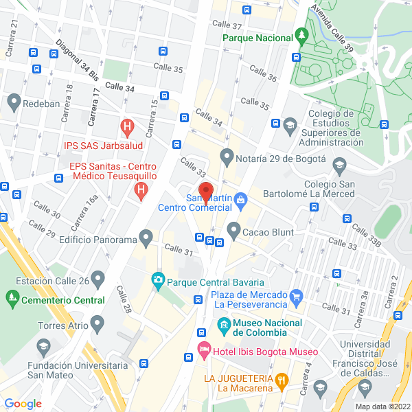 Map of Hotel Baviera