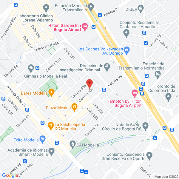 Map of Automatizacion Y Servicios Aeronauticos E Industriales S.A.S.