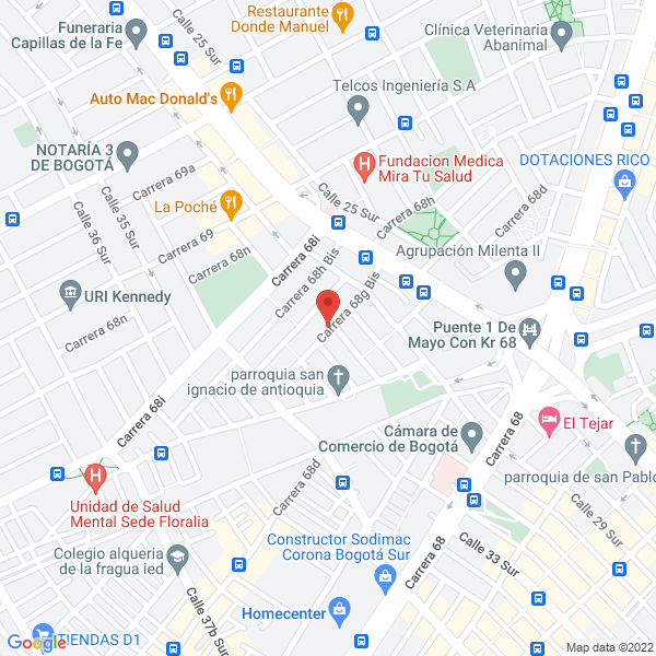 Map of Manufacturas Golden Leather S.A.S.