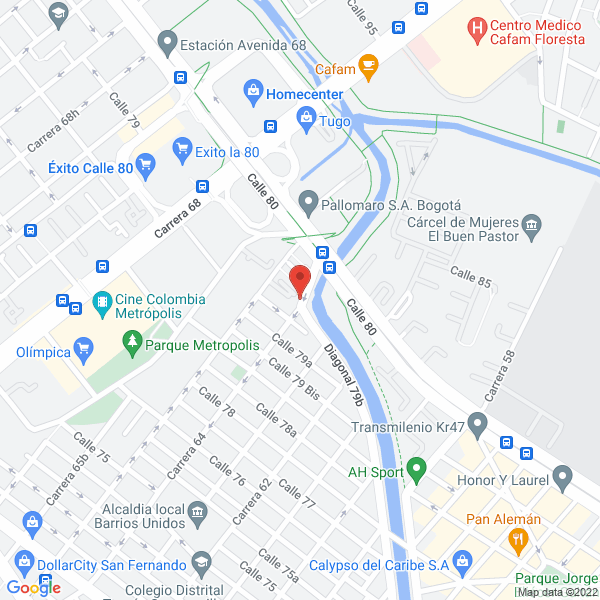 Map of Atlantida Veterinary Laboratories Ltda.