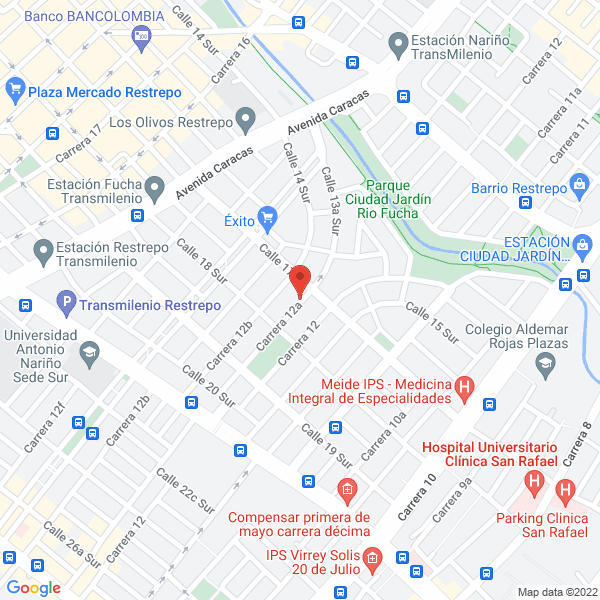Map of Dotaciones Industriales Hanval S.A.S.