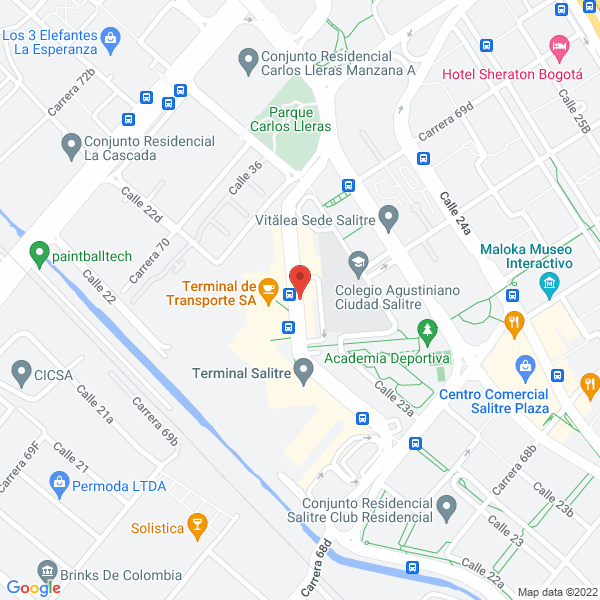 Map of Expreso De La Sabana S.A.S.