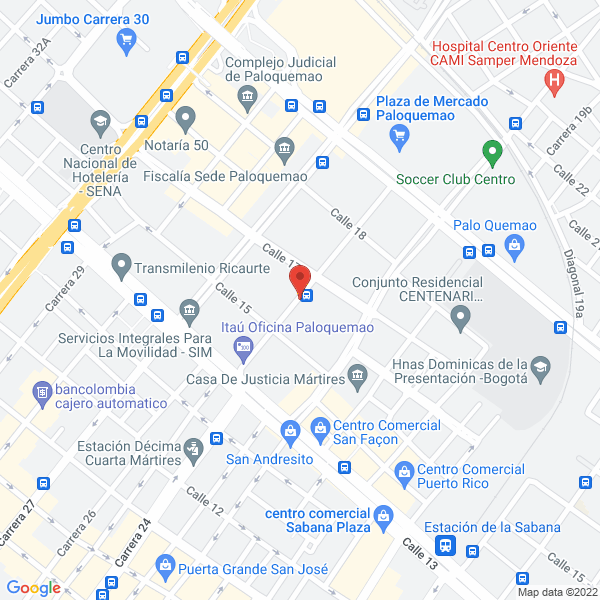 Map of Ferretería Rhino S.A.
