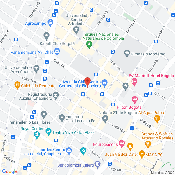 Map of Blanco Travel Service Ltda.