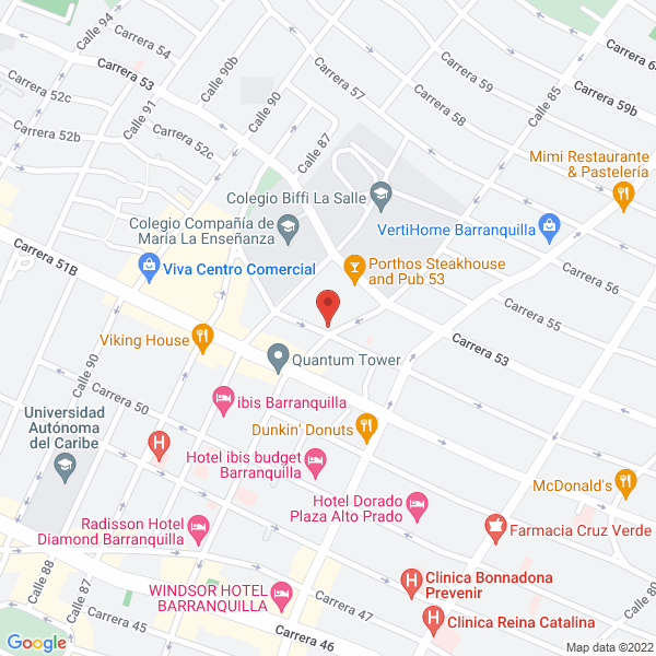 Map of Vitreous Juan Jose Senior S.A.S.