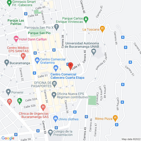 Map of Grupo Creamoda S.A.S.