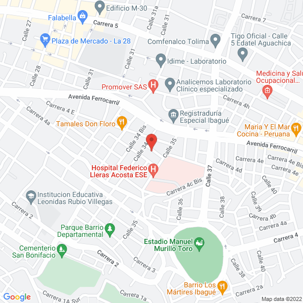 Map of Hm Inversiones Y Construcciones S.A.S