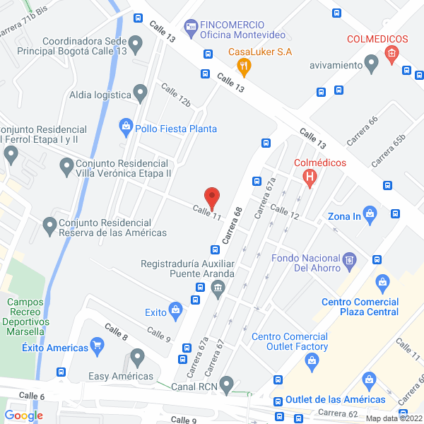 Map of Datacorp Holding S.A.S.