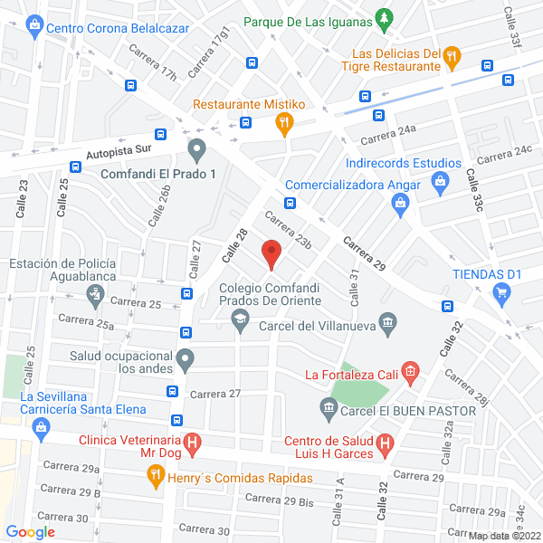 Map of Colchonería Americana