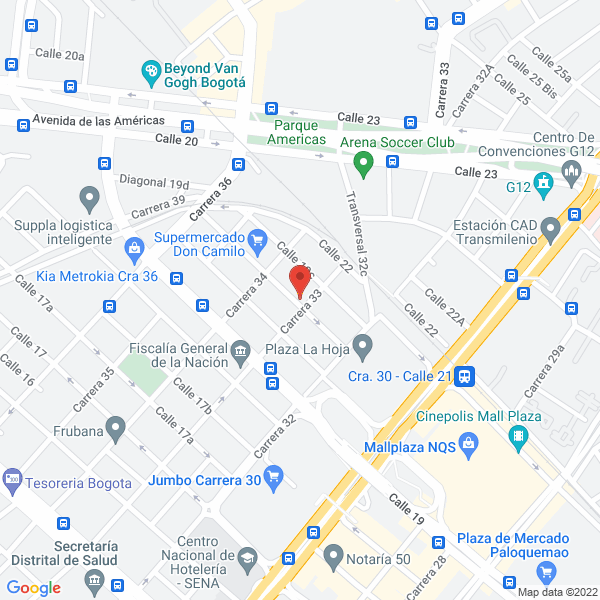 Map of Editorial Bolívar Impresores S.A.S.