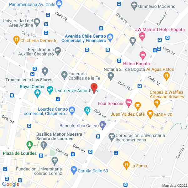 Map of Franco Villalba Inversiones Alimenticias S.A.S.