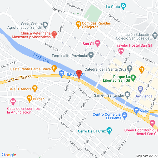 Map of Restaurante El Fogón Guanentino