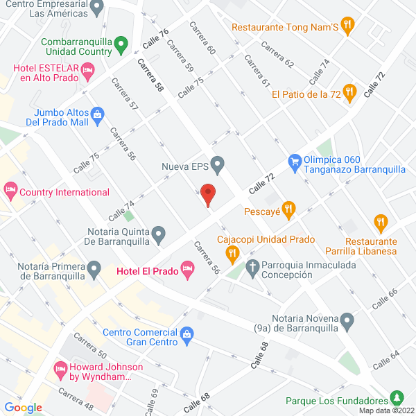 Map of Uniproducciones T.V.