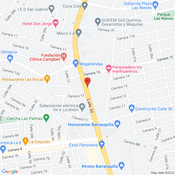 Map of Unisalud I.P.S