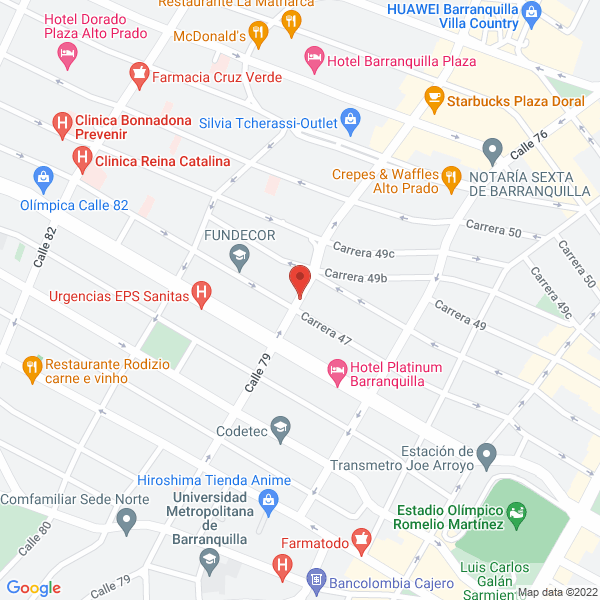 Map of Universal De Sistemas Y Suministros Ltda.