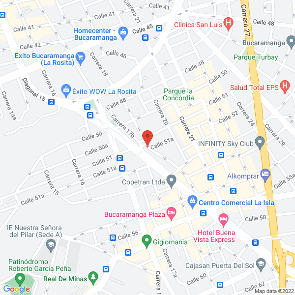 Map of Vidrieria Y Puertas Los Andes