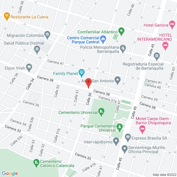 Map of Multibalineras Y Repuestos De La 38