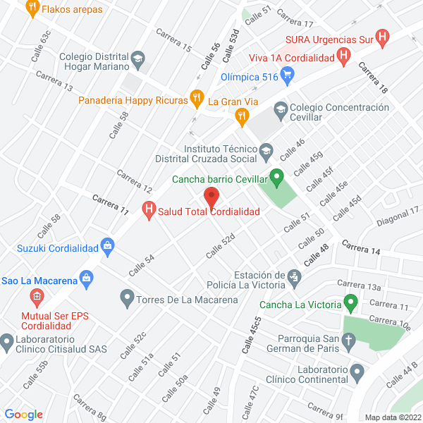 Map of Servicios Y Grúas De La Costa S.A.S.