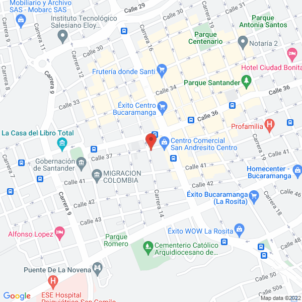 Map of American Toys Bucaramanga