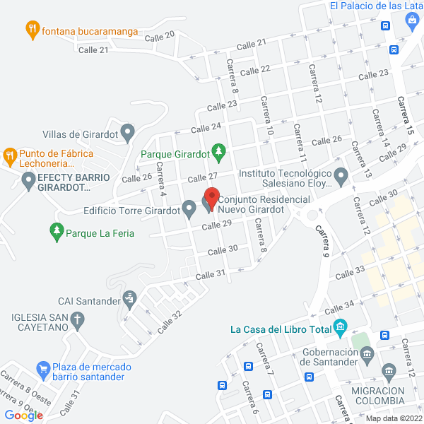 Map of Cosméticos Grupo Empresarial Santandereanos S.A.S.