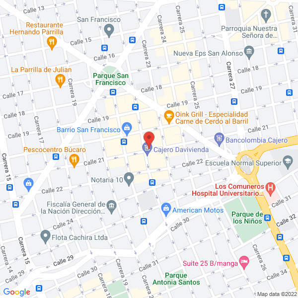 Map of Goe Grupo Odontológico Especializado De Bucaramanga