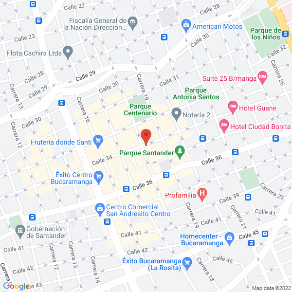 Map of Serviocticas Bucaramanga