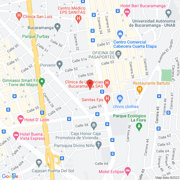 Map of Urban Training Bucaramanga