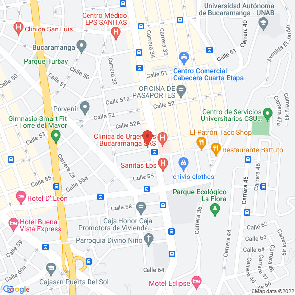 Map of Urban Training Bucaramanga Cañaveral