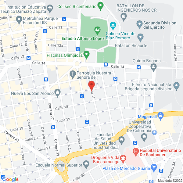 Map of Hotel Antigua Belén Bed & Breakfast