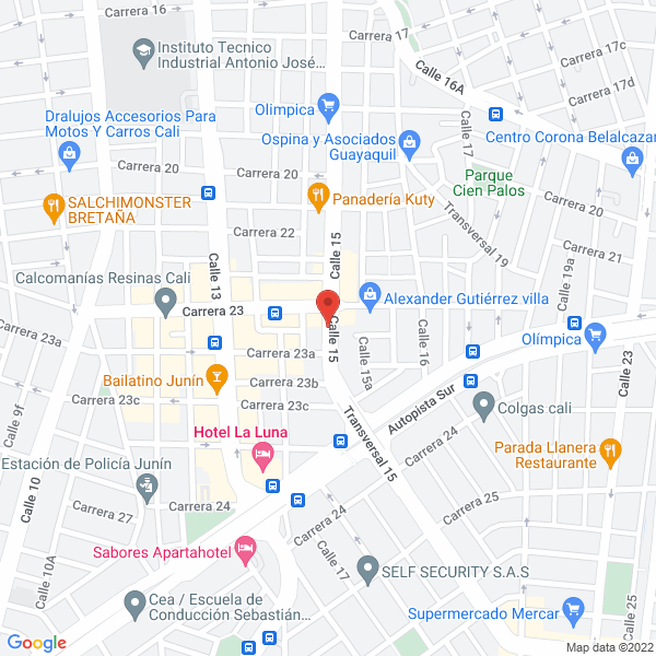 Map of Area Topografía