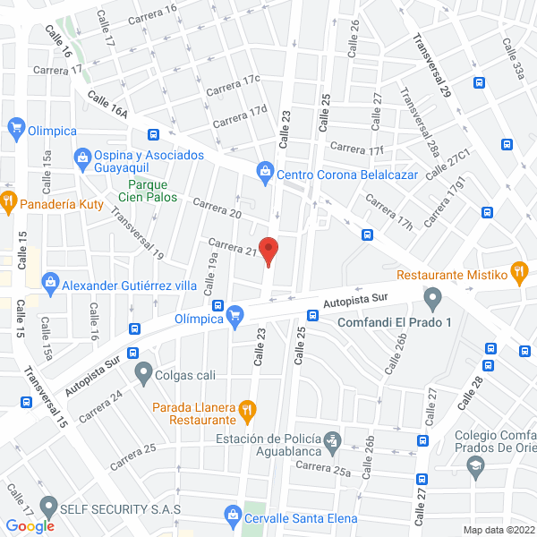 Map of Palacio De Los Tennis Ltda.