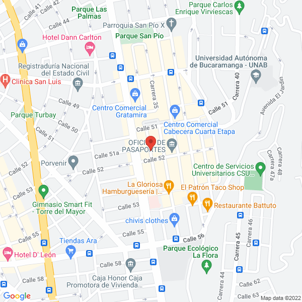 Map of Centro De Belleza Blanca Barón Bucaramanga