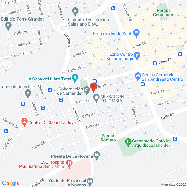 Map of Café La República 1800