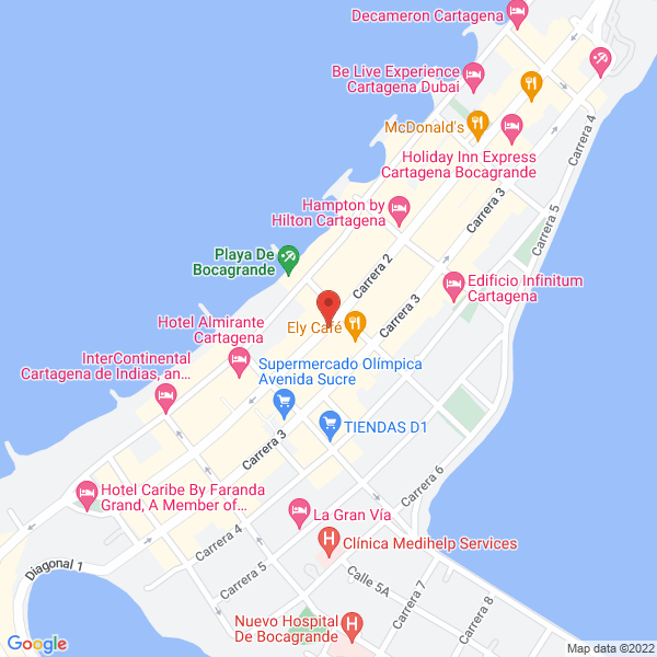 Map of Hotel Almirante Cartagena Bc Hoteles
