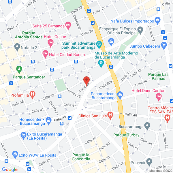 Map of Hotel Santa Sofía
