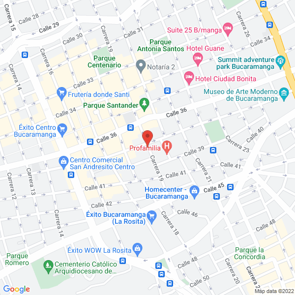 Map of Hotel Ruitoque