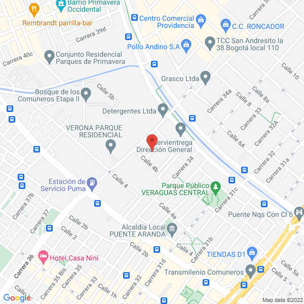 Map of Industria Panificadora Rico Aroma S.A.S.