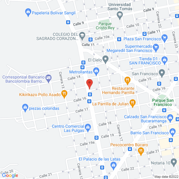 Map of Fumigaciones Del Oriente