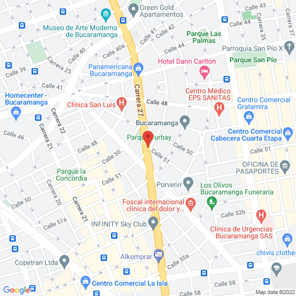 Map of Inmobiliaria Zárate Olarte Asociados Ltda.